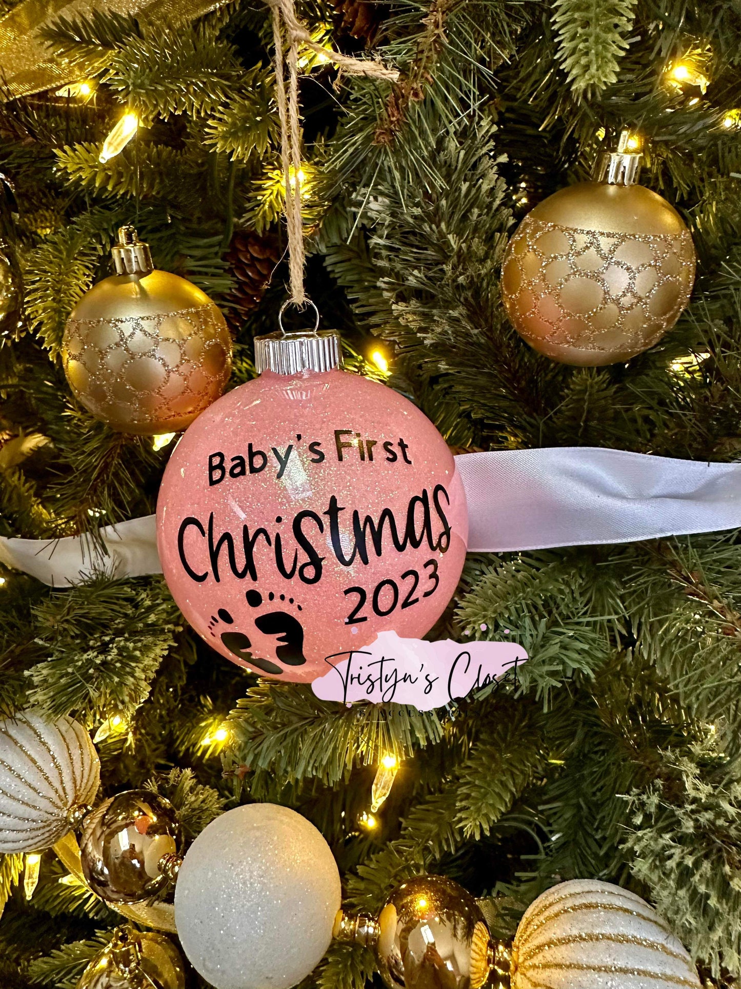 Babys 1st Christmas 2023- With name ornament
